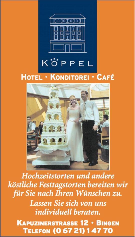 Hotel Cafe Konditorei Koeppel Бінген-ам-Райн Екстер'єр фото